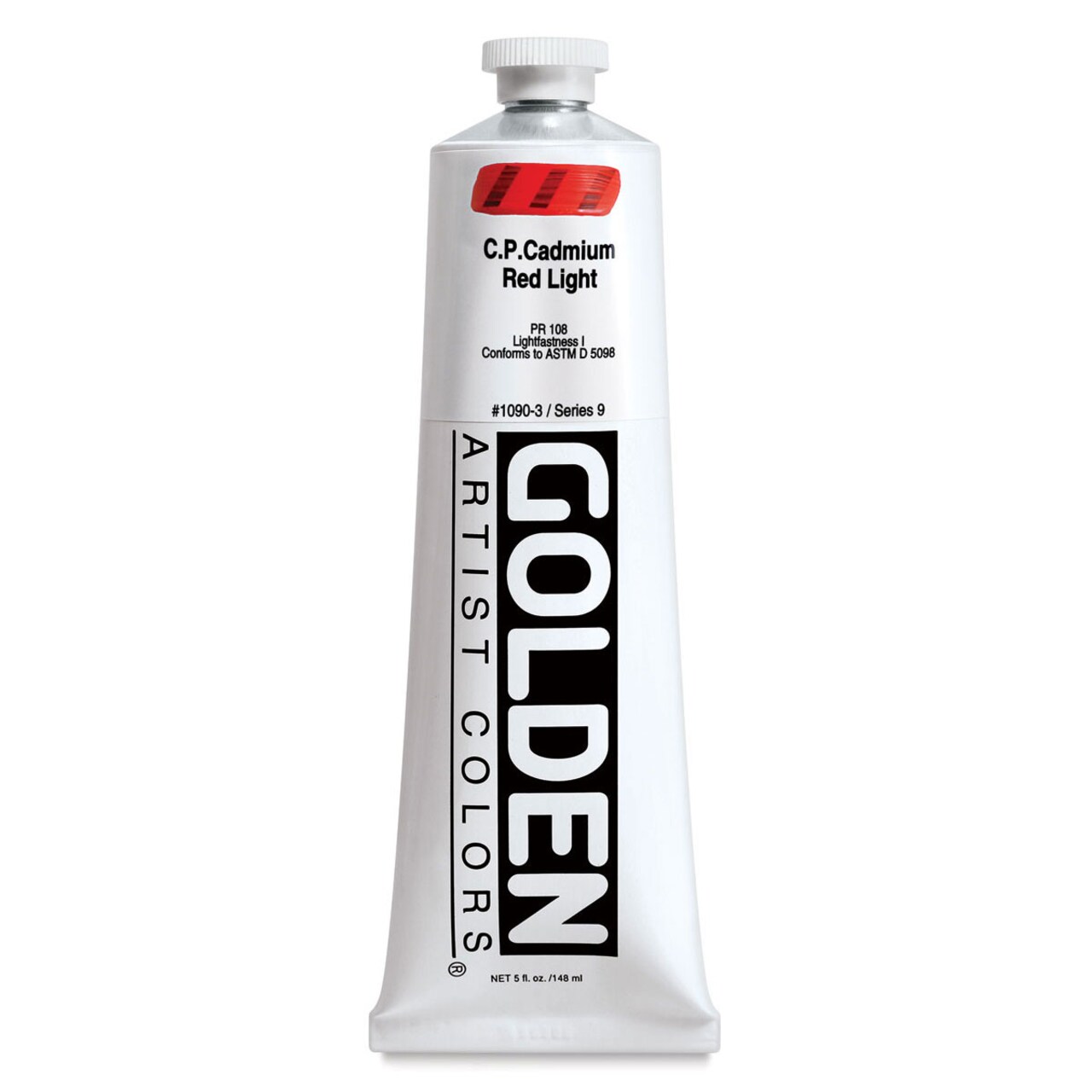 Golden Heavy Body Artist Acrylics - Cadmium Red Light, 5 oz tube